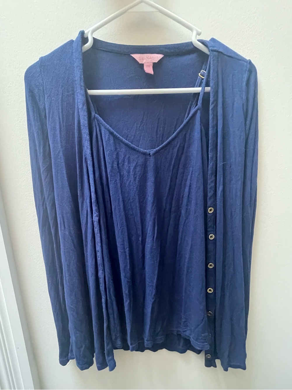 Lilly Pulitzer Navy Blue Lightweight Cardigan and Tank Set